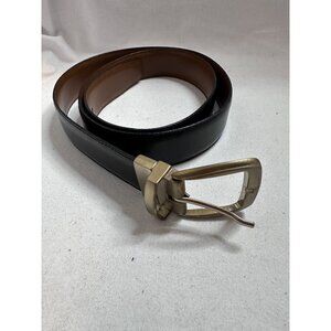 Italian Genuine Leather Reversible Belt Black Brown Made in Italy 34
